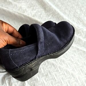 BOC Stylish Blue Suede Clog Comfort Women's Shoes